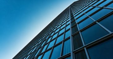 A,Modern,,Minimalist,Architectural,Photograph,Of,A,Glass,And,Steel
